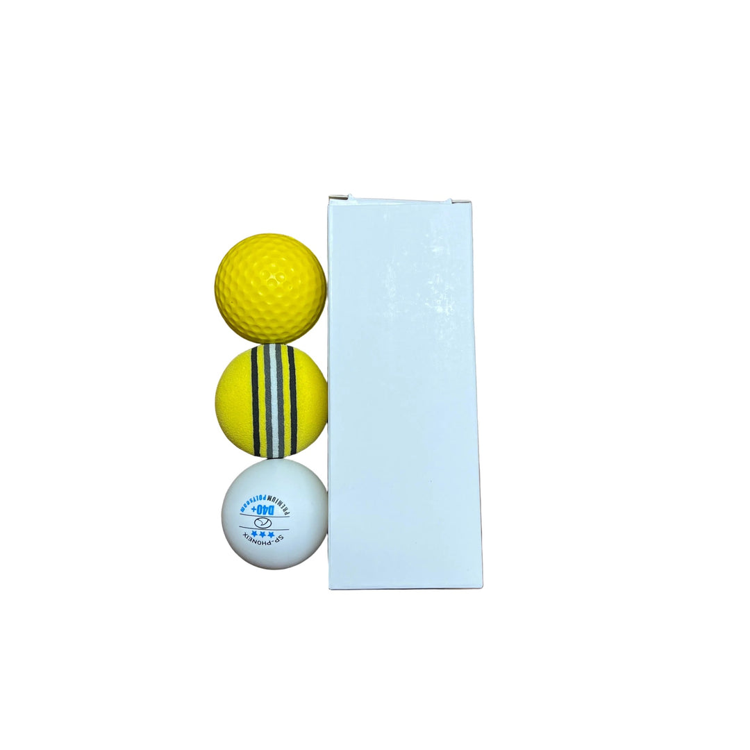 SPP Three different hardness levels of high-efficiency golf swing training balls, suitable for both indoor and outdoor use. 3PCS of various ball materials EVA ABC+ PU (random color matching at shipment)