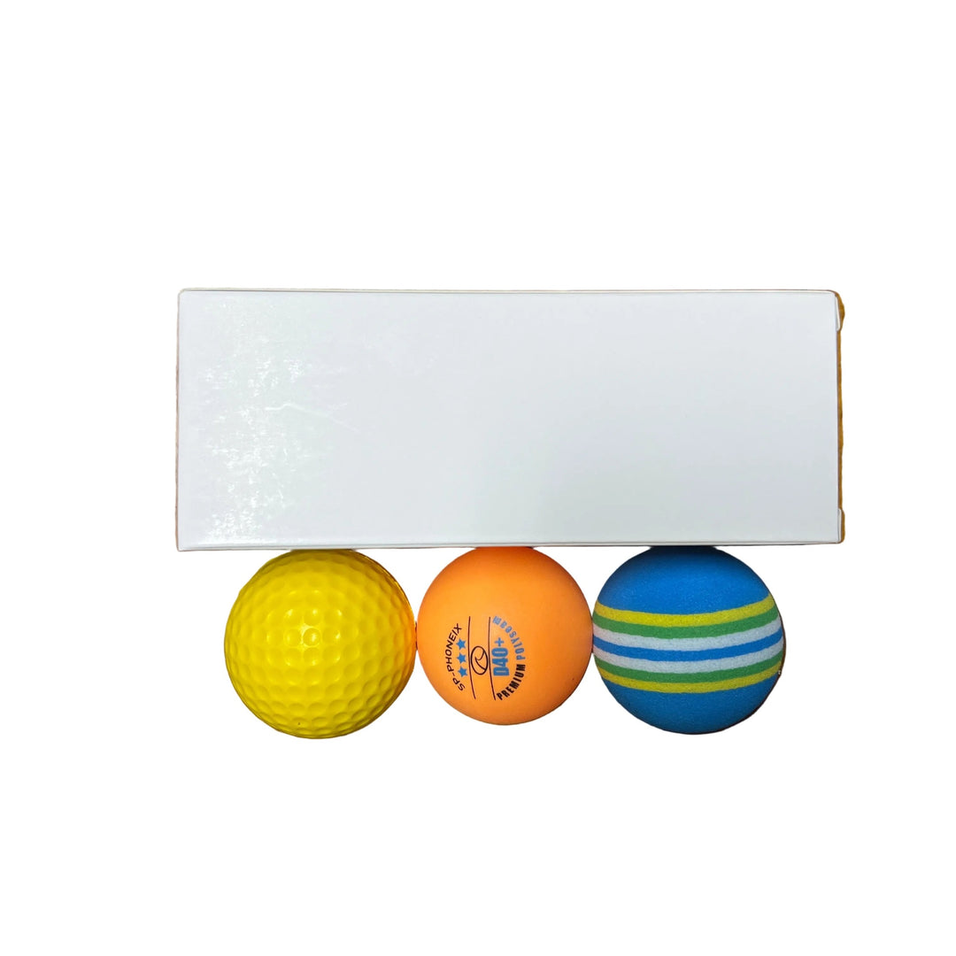 SPP Three different hardness levels of high-efficiency golf swing training balls, suitable for both indoor and outdoor use. 3PCS of various ball materials EVA ABC+ PU (random color matching at shipment)
