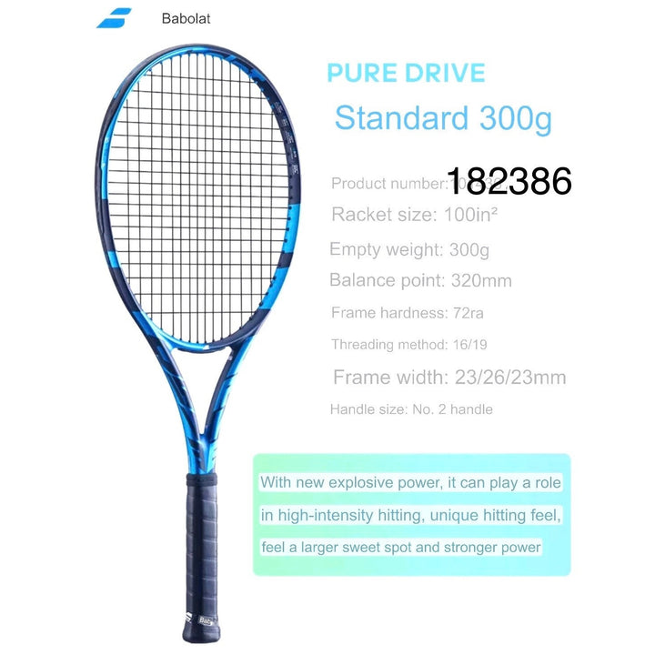 BABOLAT Pure Drive 2021 Brand New Tennis Racquet Strung Grip 4 2/3，4 3/8 Inch (No racket cover)