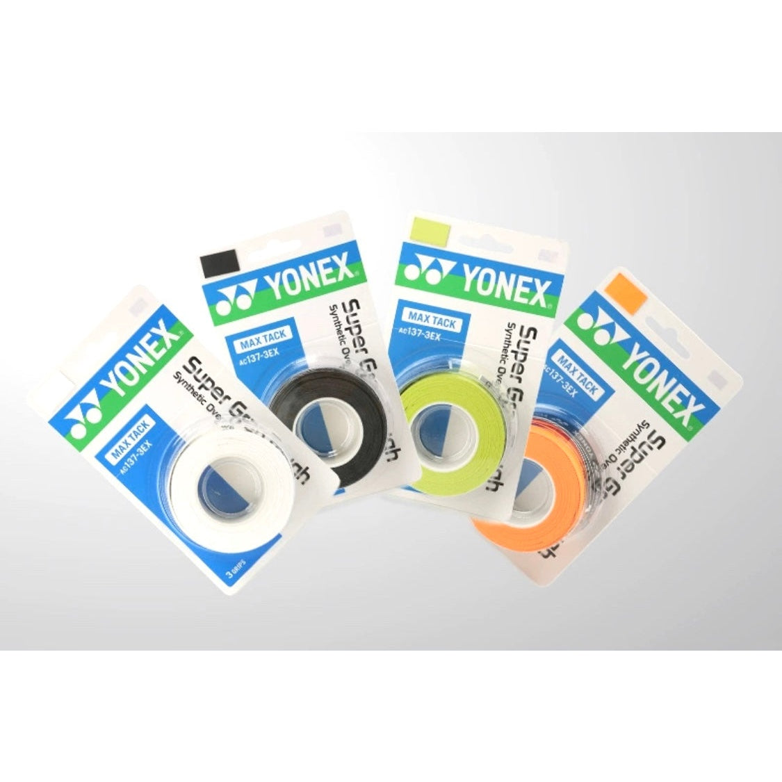YONEX AC137-3EX SUPER GRAP TOUGH MAX TACK (3 wraps) Badminton Product - BLACK product image - YONEX Badminton Product