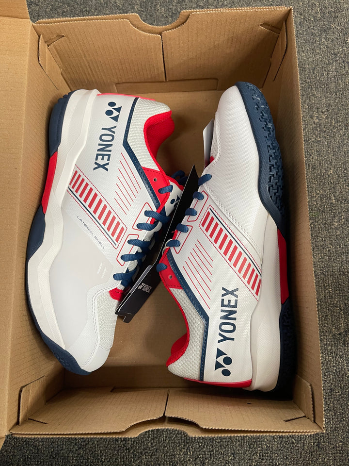 YONEX Power Cushion Strider Flow Wide SHBSF1WEX White/Red badminton shoes