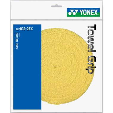 YONEX AC402EX AC402-2EX Towel Grip Length 11.8M - YELLOW product image - YONEX Racket Grip