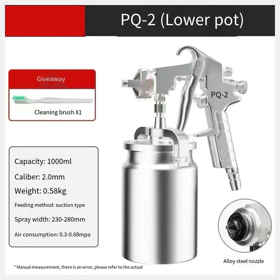 Handheld Pneumatic Paint Spray Gun – 2.0mm Nozzle, Suction Type, Model ...