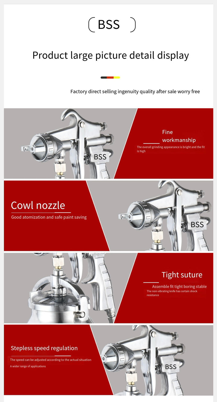 Handheld Pneumatic Paint Spray Gun – 2.0mm Nozzle, Suction Type, Model PQ 2