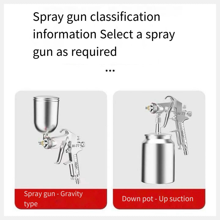 Pneumatic Paint Spray Gun – 400ml Top Cup, High Atomization, Model F75G