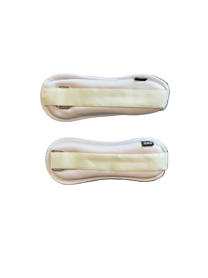Close-up of weighted accessories shown in product photos