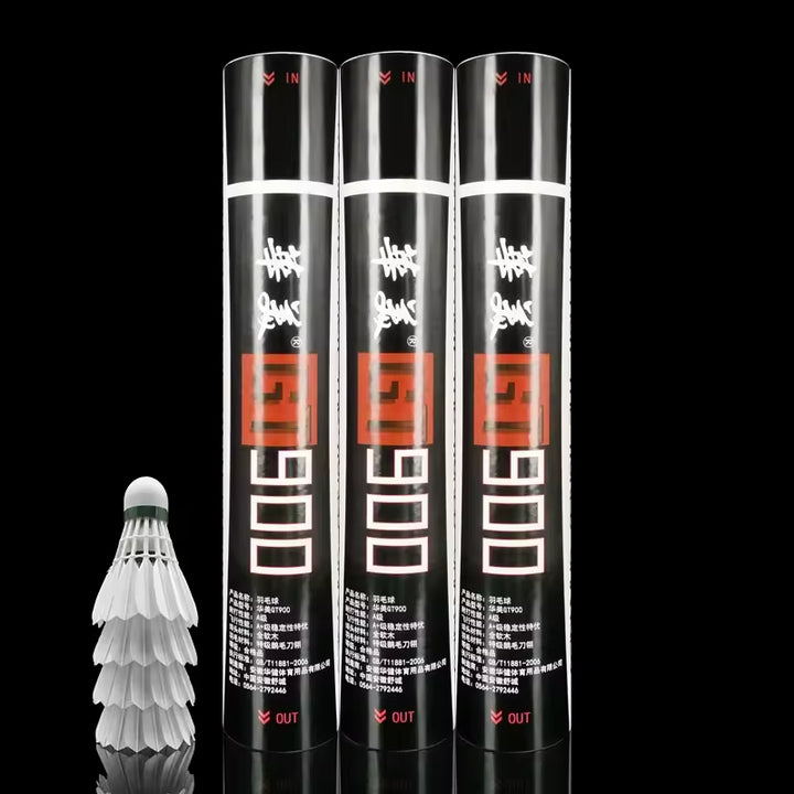 HUAMEI 12 PCS GT900 Aeroplane Goose Feather Badminton Shuttlecock