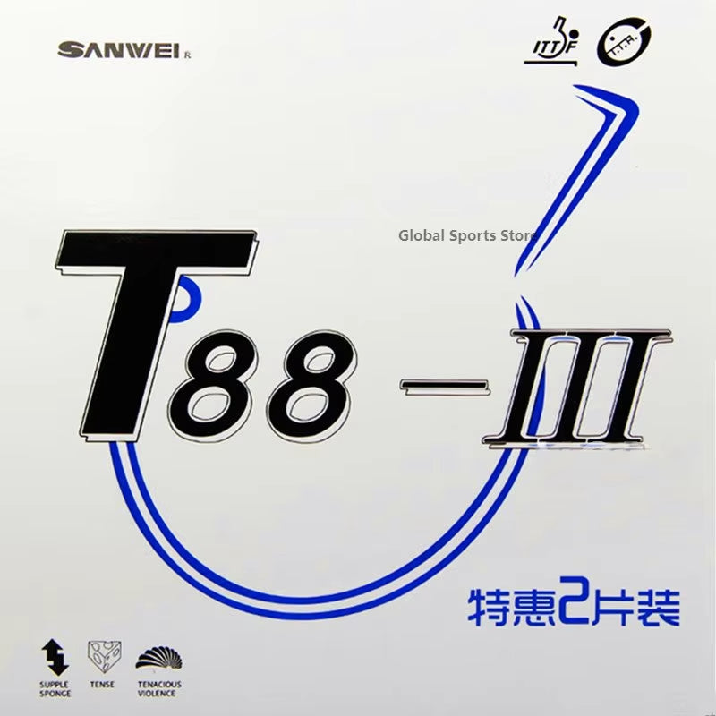 SANWEI T88 III (T88-3) 2PCS Table Tennis Rubber product image - SANWEI table tennis rubber