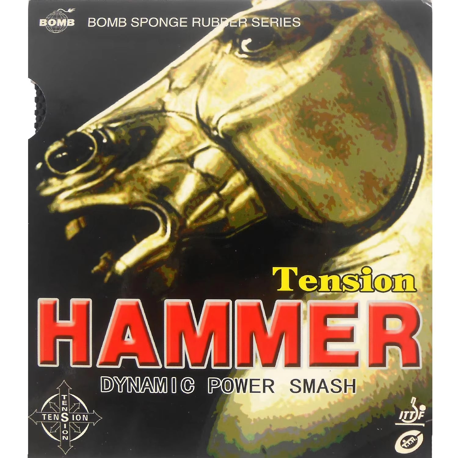 Bomb Epoch Tension HAMMER Table Tennis Rubber Anti-spin - Red product image - Bomb table tennis rubber