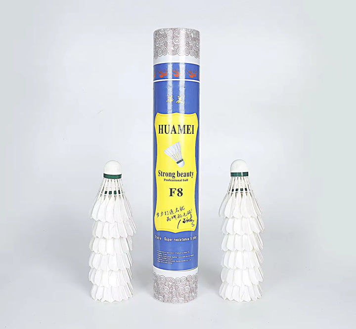 HUAMEI 12 PCS F8 High Quality Class Goose Feather Badminton Shuttlecock