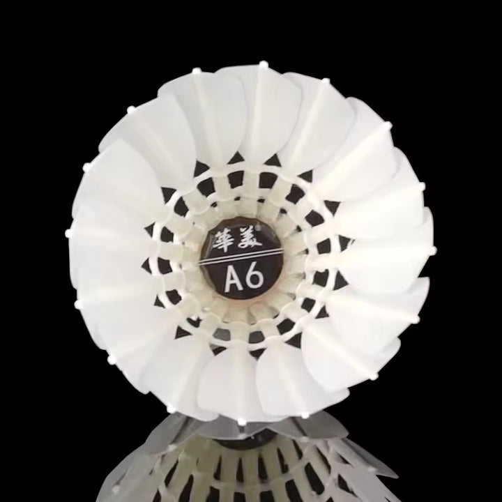 HUAMEI 12 PCS A6 Class a Goose Feather Badminton Shuttlecock