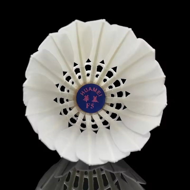 HUAMEI 12 PCS F5 Good Quality Duck Feather Badminton Shuttlecock