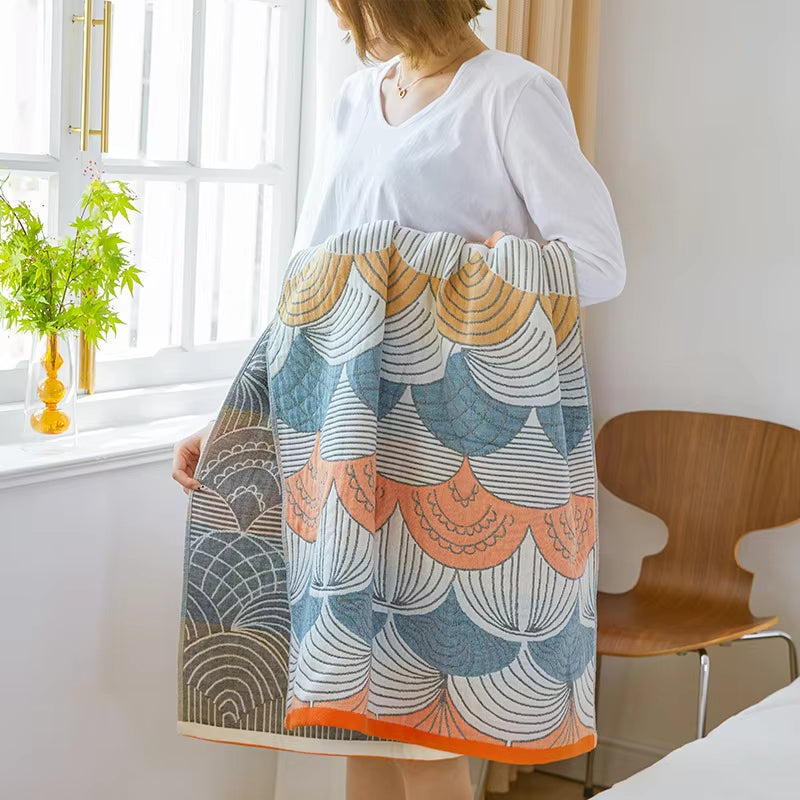 Pure Cotton Gauze Bath Towels - Skin-Friendly For Both Men And Women, Easy To Absorb Water And Dry Quickly. Large Towels For Adults And Children, All-Cotton, Soft For Home Use