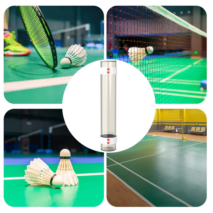 SPP Magnetic Badminton Shuttlecock Holder Tube - Portable & Secure Shuttlecock Organizer for Backyard, PE Class, Park, Gym