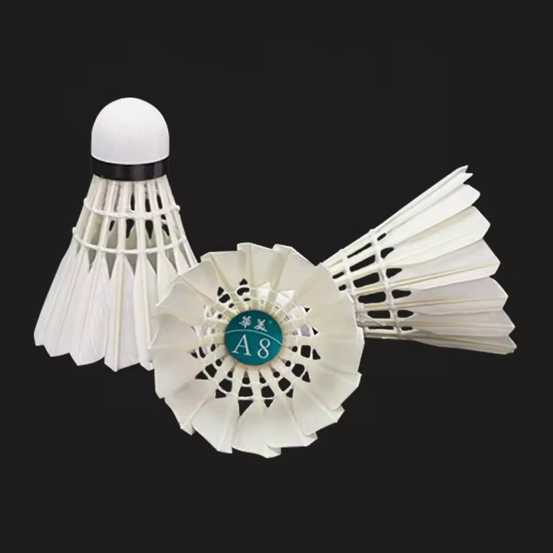 HUAMEI 12 PCS A8 Goose Feather Badminton Shuttlecock