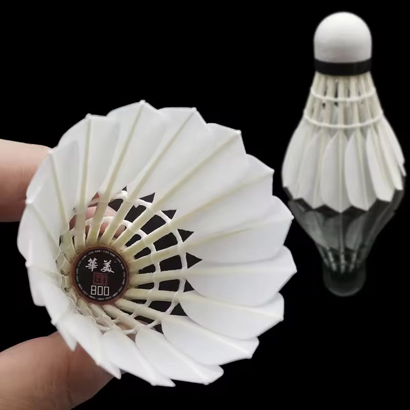 HUAMEI 12 PCS GT800 Aeroplane Goose Feather Badminton Shuttlecock
