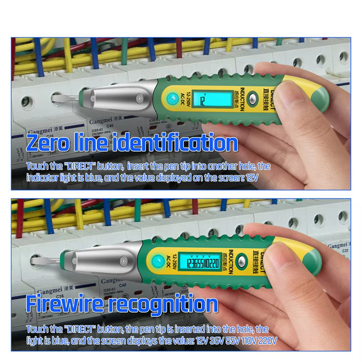 Digital Display Multifunctional Non-contact Test Pencil AC/DC 12-250V