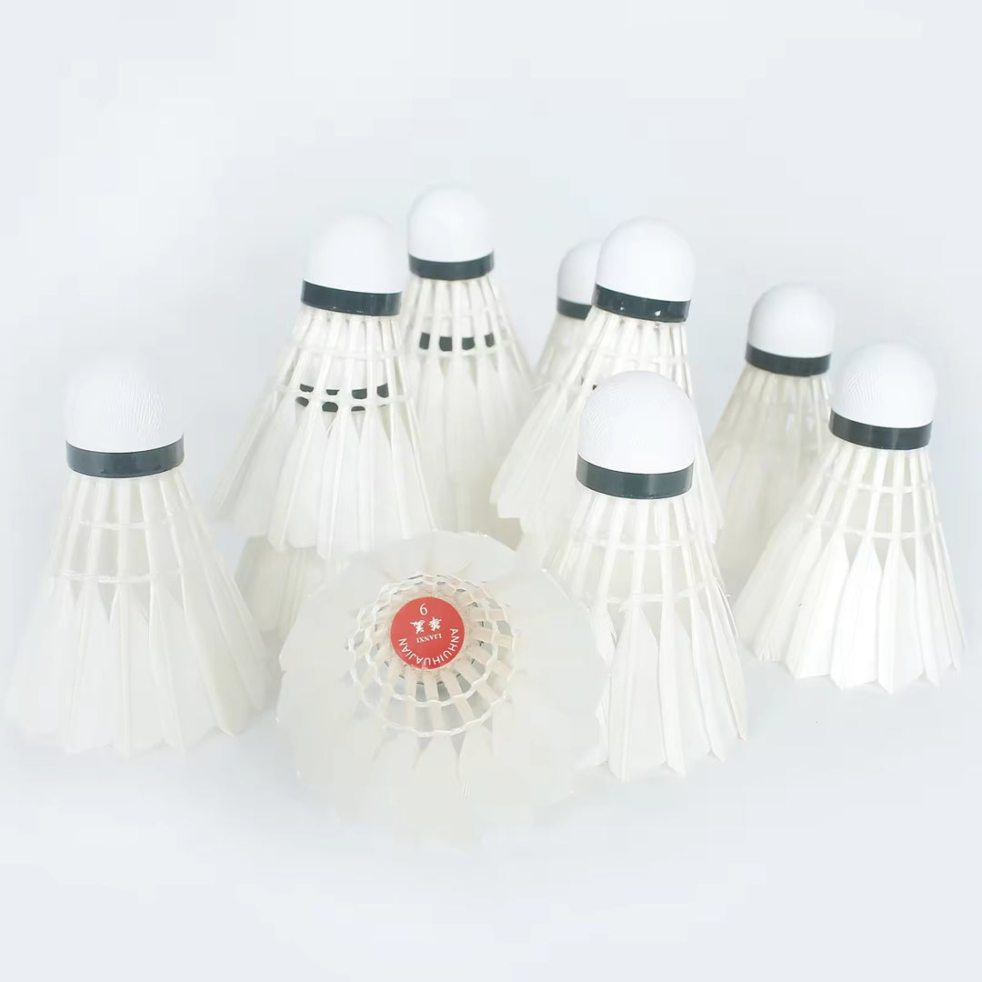 HUAMEI 12 PCS No.9 High Quality Goose Feather Badminton Shuttlecock