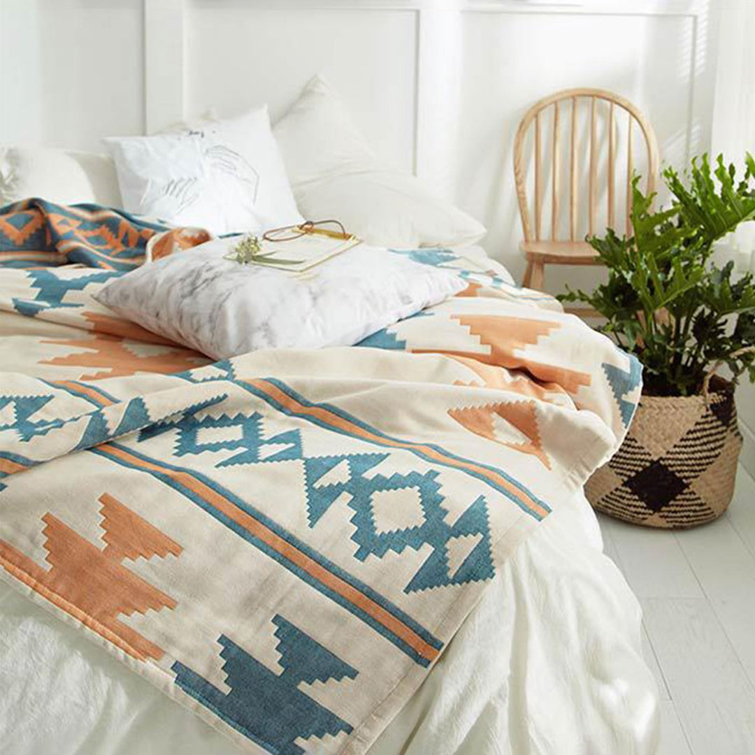 Gauze Cotton Towel Blanket – 100% Cotton, Soft, Lightweight, Summer Throw & Air-Conditioning Blanket