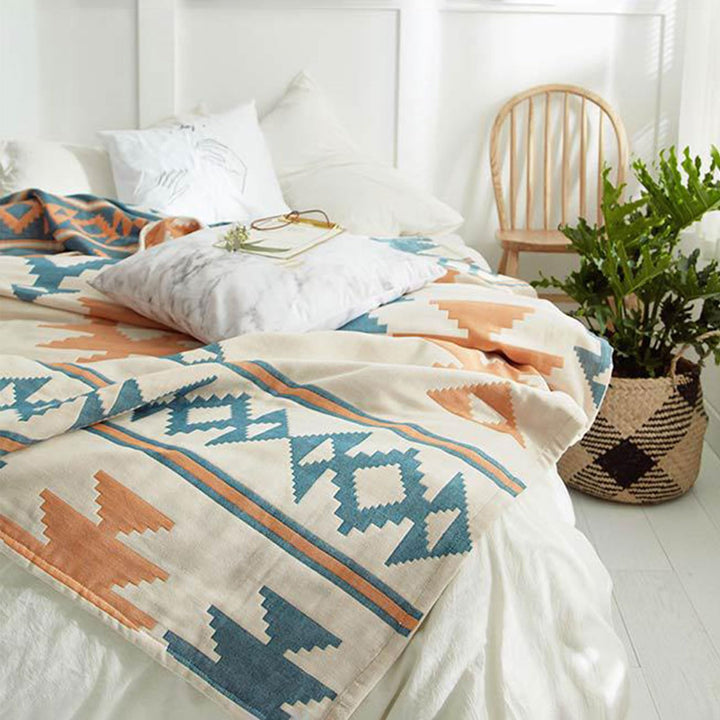 Gauze Cotton Towel Blanket – 100% Cotton, Soft, Lightweight, Summer Throw & Air-Conditioning Blanket