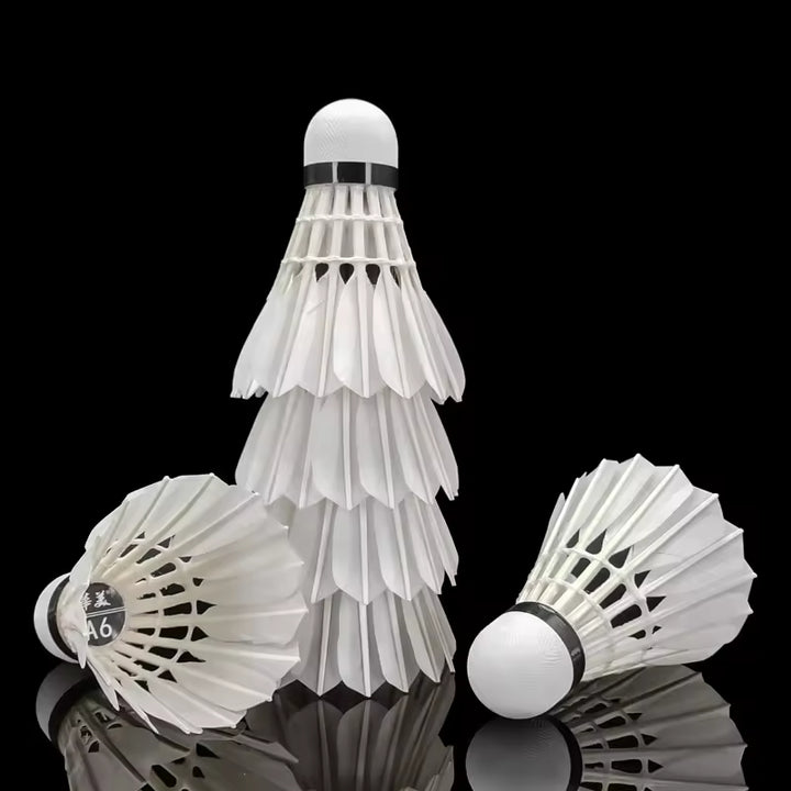 HUAMEI 12 PCS A6 Class a Goose Feather Badminton Shuttlecock