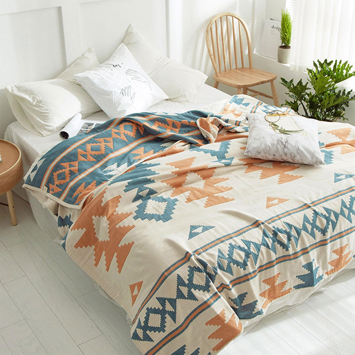Gauze Cotton Towel Blanket – 100% Cotton, Soft, Lightweight, Summer Throw & Air-Conditioning Blanket