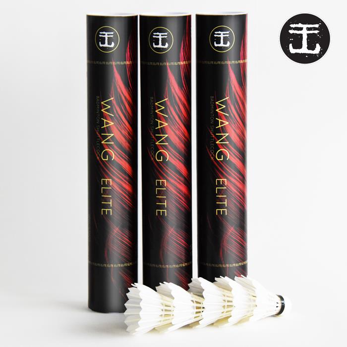 WONG 12 PCS ELITE Badminton Goose Feather Badminton Shuttlecock