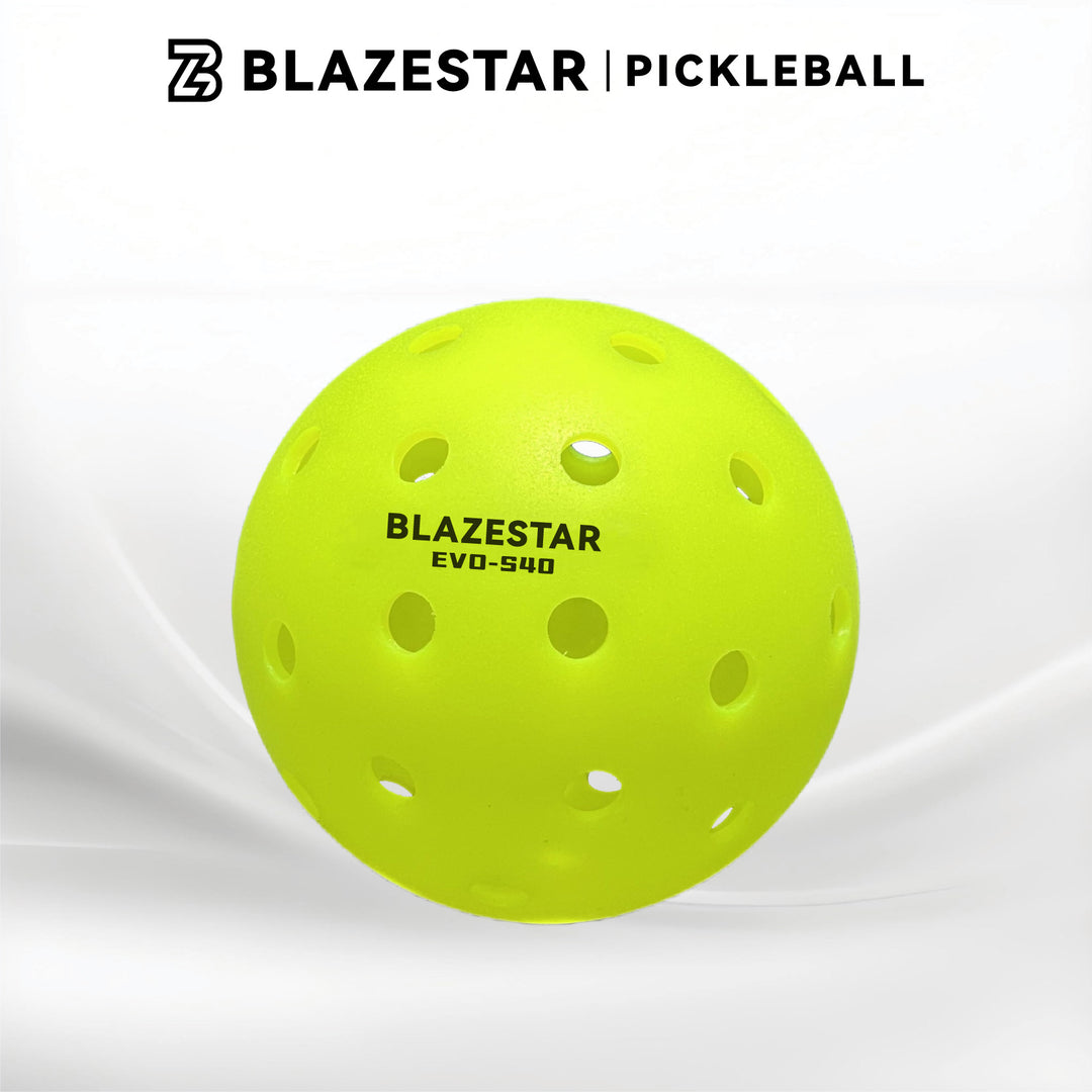 BLAZESTAR 3 Pcs Professiona Pickleball  Rotomolded Matte Yellow ,Tournament Outdoor 40-Hole