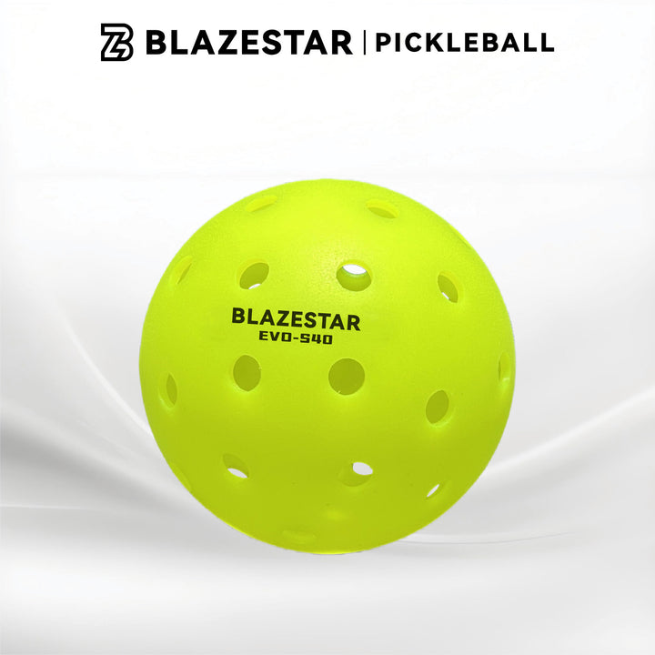 BLAZESTAR 3 Pcs Professiona Pickleball  Rotomolded Matte Yellow ,Tournament Outdoor 40-Hole