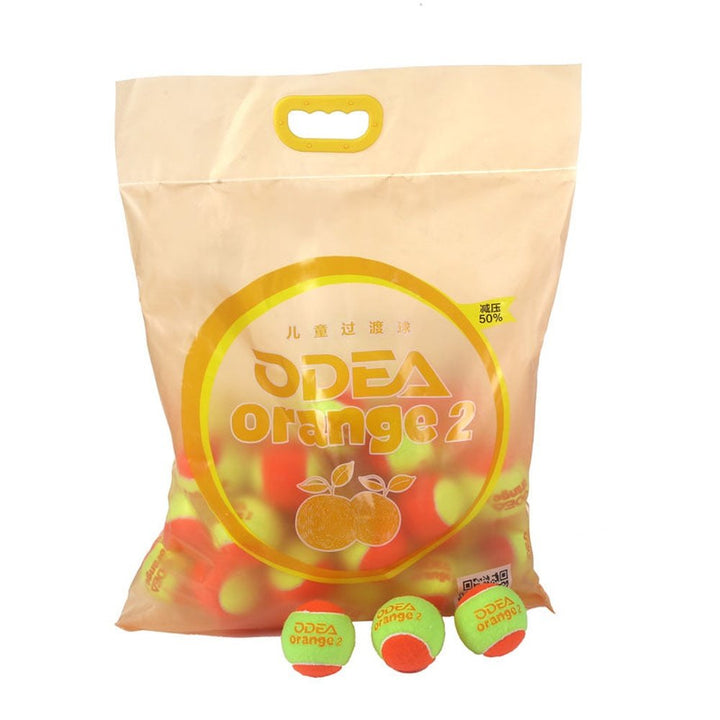 ODEA Stage 2 ORANGE 48 PCS Children Beginners Tennis Balls Low Compression Slower Speed