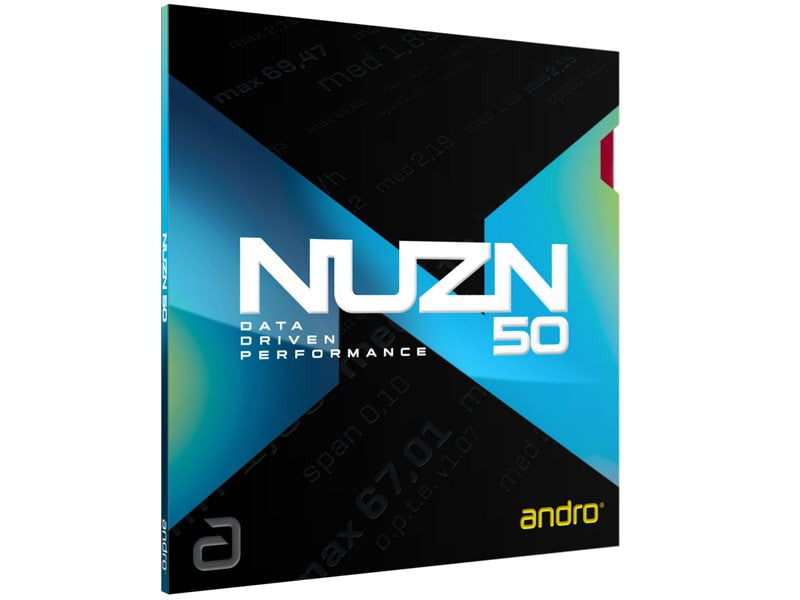 ANDRO Rubber NUZN 50 Table Tennis Rubber - Red product image - ANDRO table tennis rubber