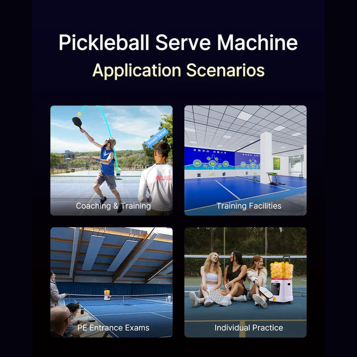 SIBOASI Pickleball Machine – Adjustable Speed & Spin, Portable Training Equipment, Model C6