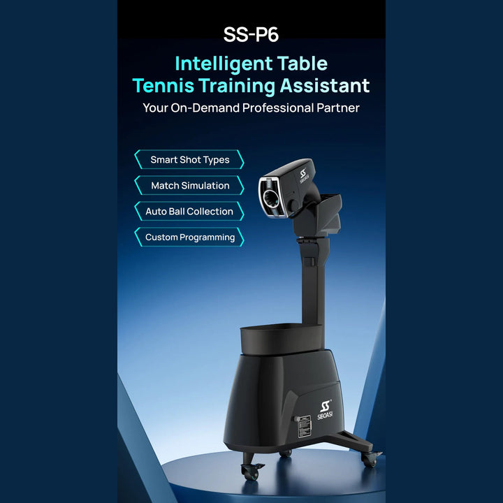 SIBOASI Pickleball Machine – Adjustable Speed & Spin, Portable Training Equipment, Model C6