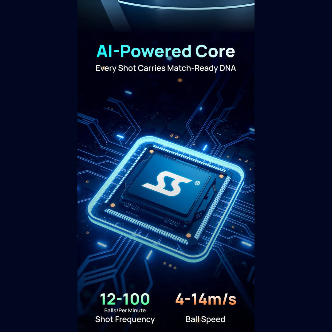 SIBOASI Pickleball Machine – Adjustable Speed & Spin, Portable Training Equipment, Model C6