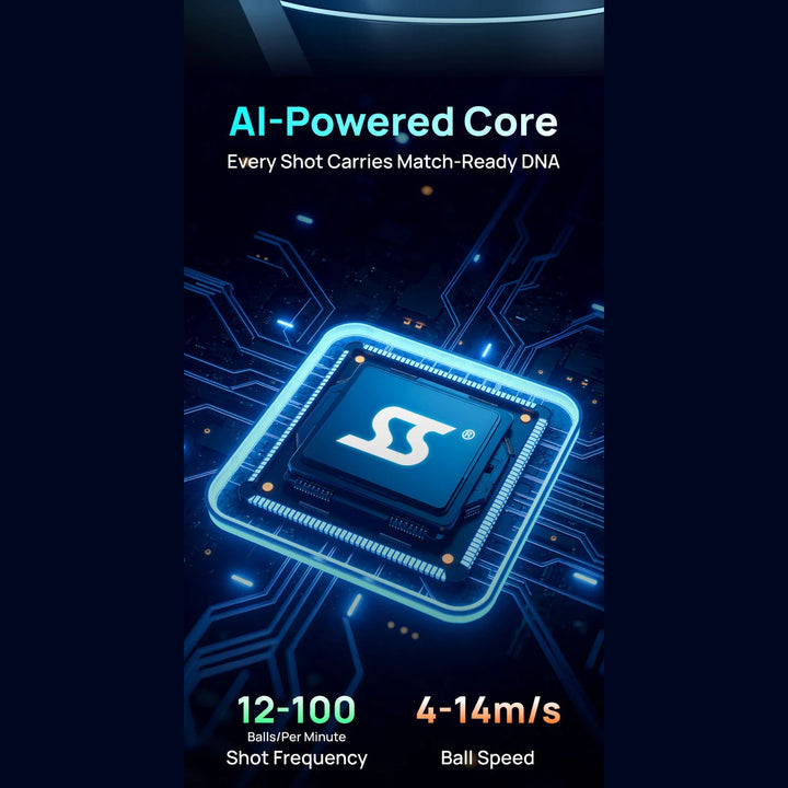 SIBOASI Pickleball Machine – Adjustable Speed & Spin, Portable Training Equipment, Model C6