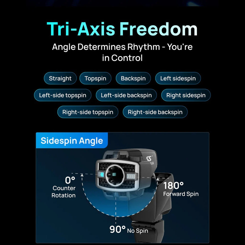 SIBOASI Pickleball Machine – Adjustable Speed & Spin, Portable Training Equipment, Model C6