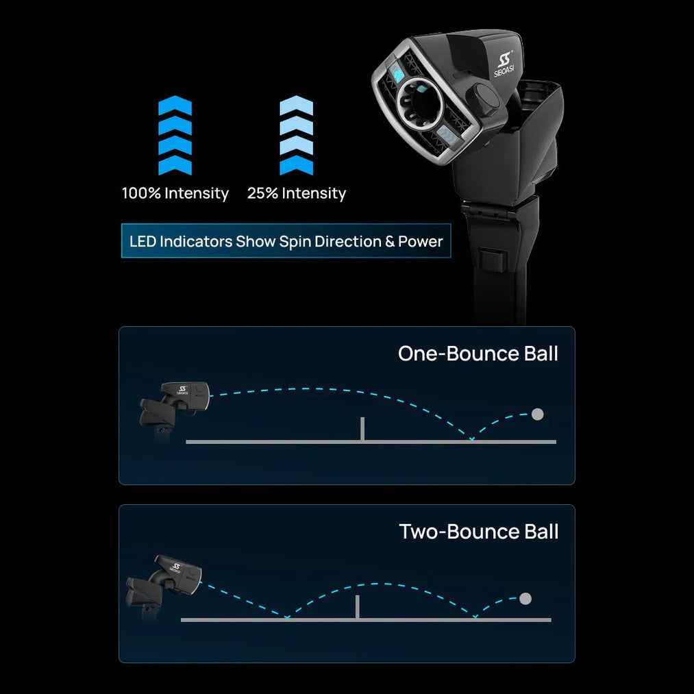 SIBOASI Pickleball Machine – Adjustable Speed & Spin, Portable Training Equipment, Model C6