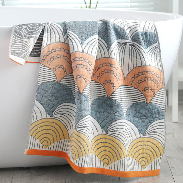 Pure Cotton Gauze Bath Towels - Skin-Friendly For Both Men And Women, Easy To Absorb Water And Dry Quickly. Large Towels For Adults And Children, All-Cotton, Soft For Home Use