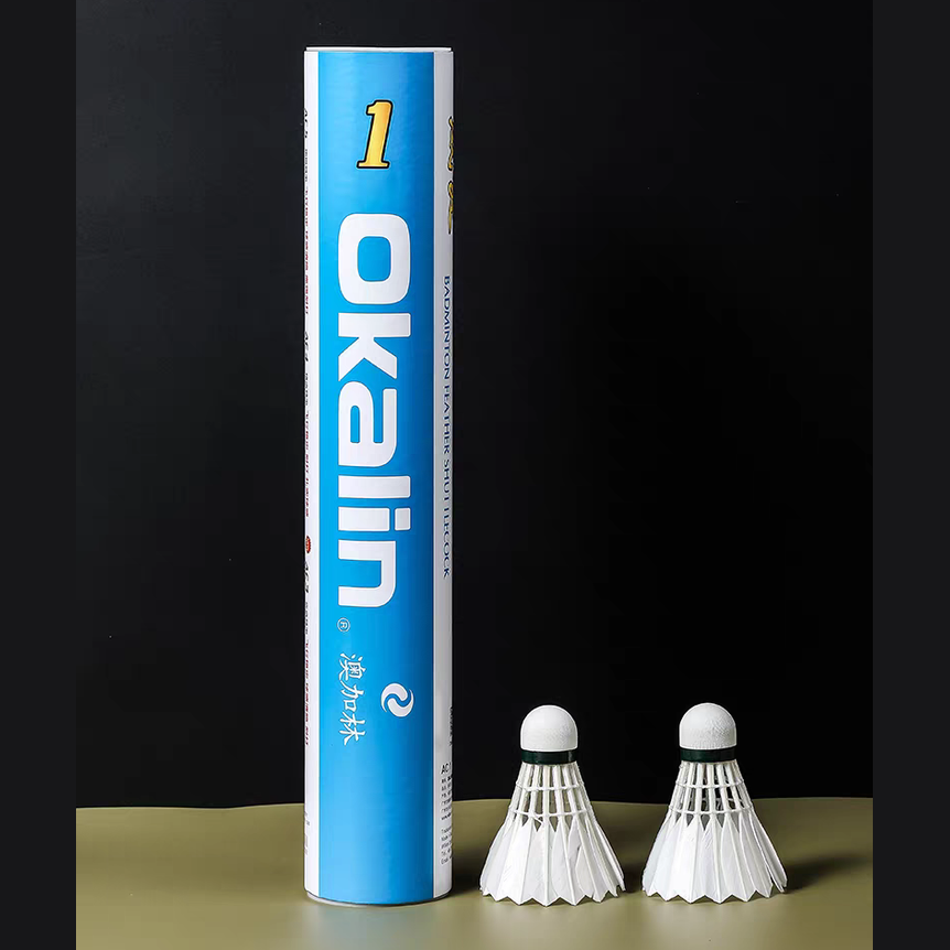 OKALIN 12 PCS AC-1 Badminton Duck Feather Badminton Shuttlecock