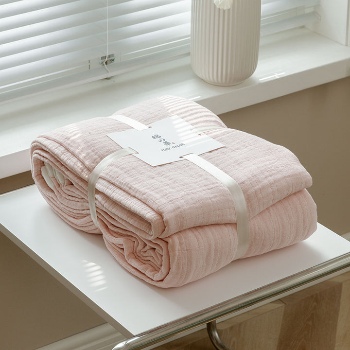 Gauze Cotton Towel Blanket – 100% Cotton, Soft, Lightweight, Sofa & Air-Conditioning Use