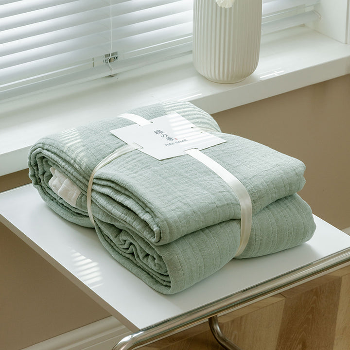 Gauze Cotton Towel Blanket – 100% Cotton, Soft, Lightweight, Sofa & Air-Conditioning Use