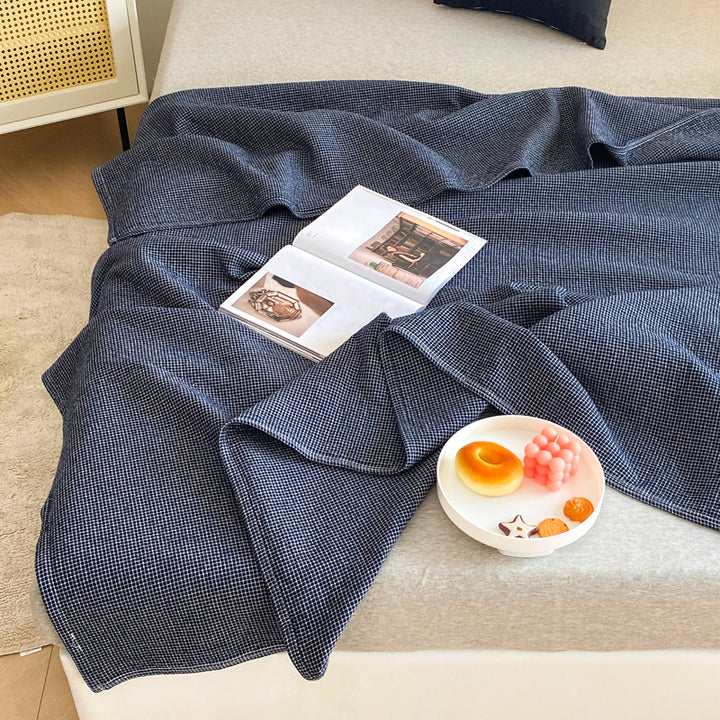 Japanese-Style All-Cotton Towel Blanket - Summer Thin Pure Cotton Double King-Sized Bedding Blanket