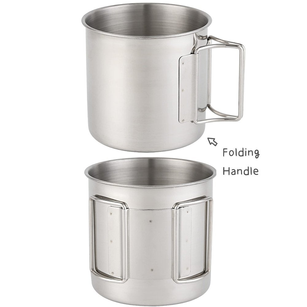 SPP 6 Pcs Stainless Steel Coffee Cup with Handle,200ml Coffee Drinking Metal Mug Cup