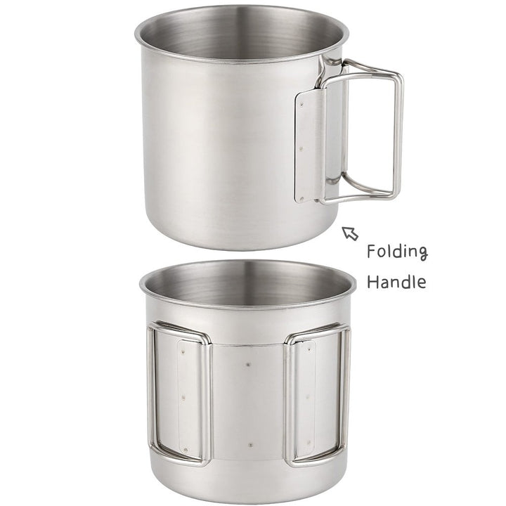 SPP 6 Pcs Stainless Steel Coffee Cup with Handle,200ml Coffee Drinking Metal Mug Cup