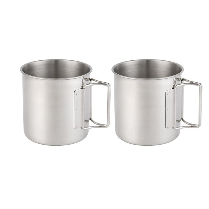 SPP 6 Pcs Stainless Steel Coffee Cup with Handle,200ml Coffee Drinking Metal Mug Cup