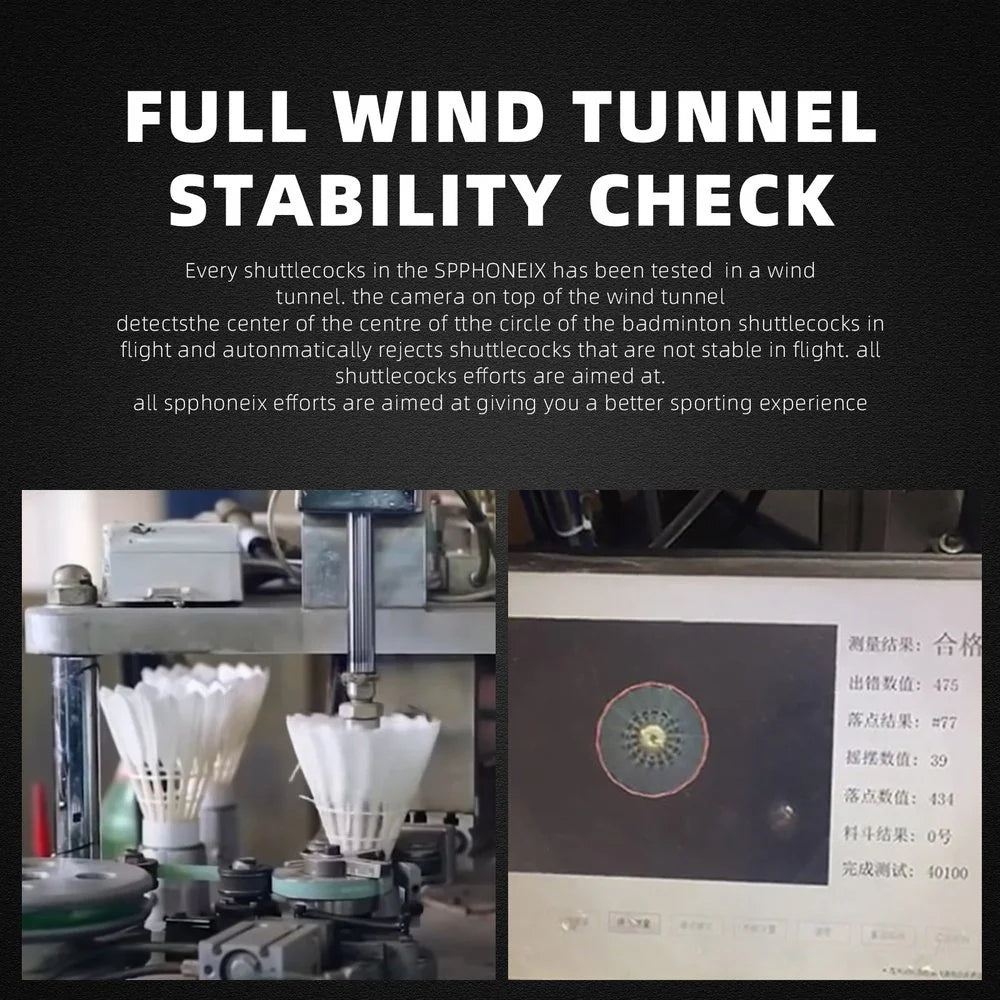 SPPHONEIX Purple Badminton Shuttlecocks Goose Feather Speed 78（Tournament LEVEL）