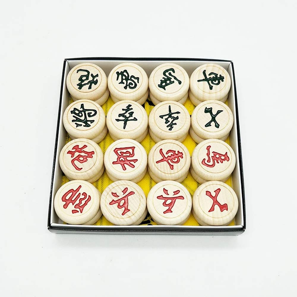 SPPHONEIX Wooden Chinese Chess Xiangqi Set for Board Game Traditional Game Travel Game