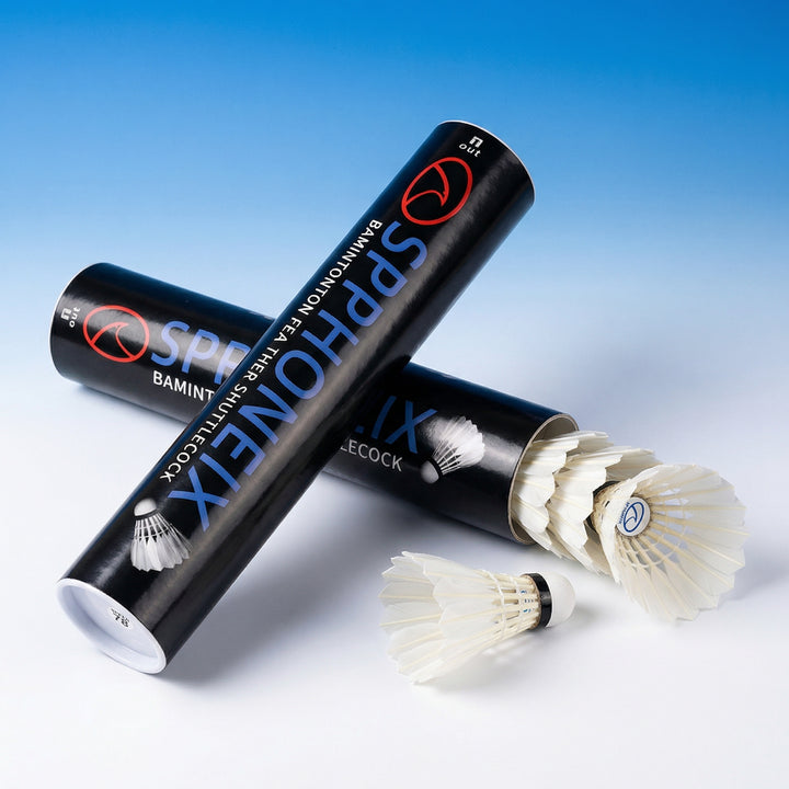 SPPHONEIX Blue Badminton Shuttlecocks Duck Feather 12PCS（TOP DUCK SHUTTLECOCKS）