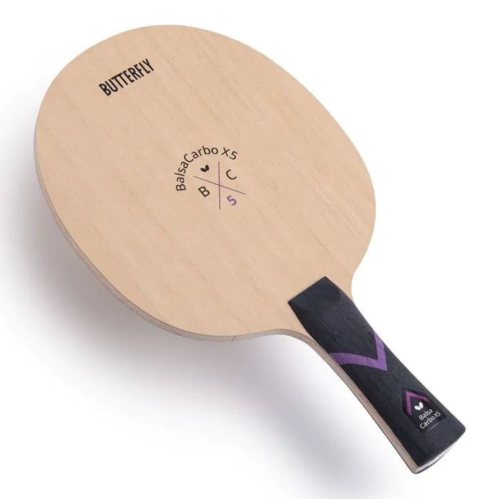 BUTTERFLY Balsa Carbo X5 22 Table Tennis Blade FL