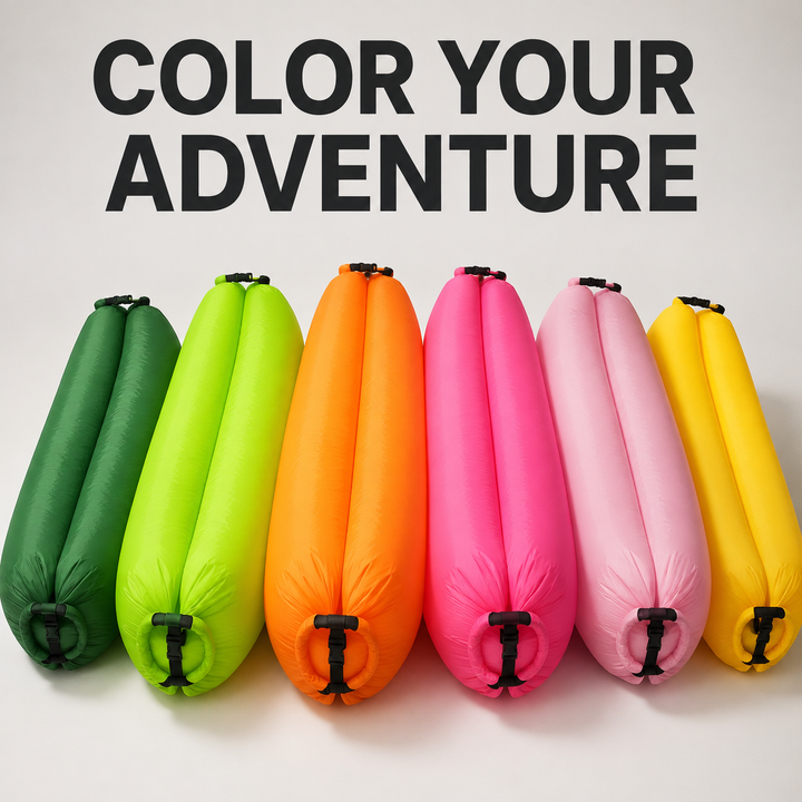 Portable Inflatable Air Sofa, No Pump Required Lightweight Air Lounger for Outdoor Camping Beach Park